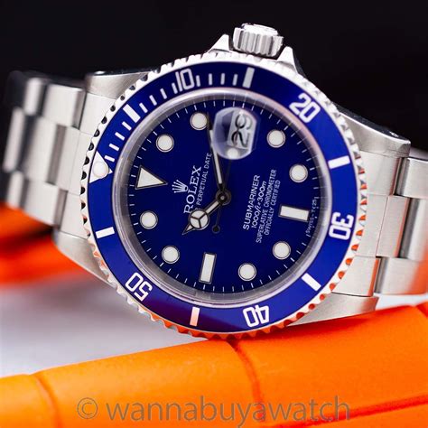 rolex 16610 bracelet|Rolex 16610 blue bezel.